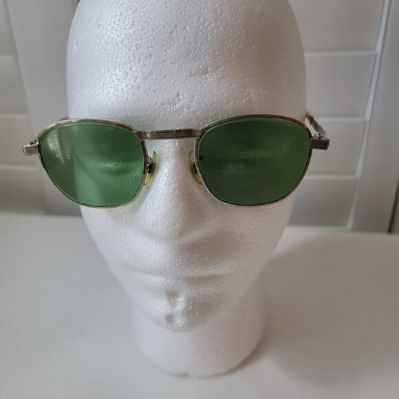 Vintage USSSCO GREEN GLASSES SAFETY STEAMPUNK MOTORCYCLE VINTAGE - Picture 7 of 9